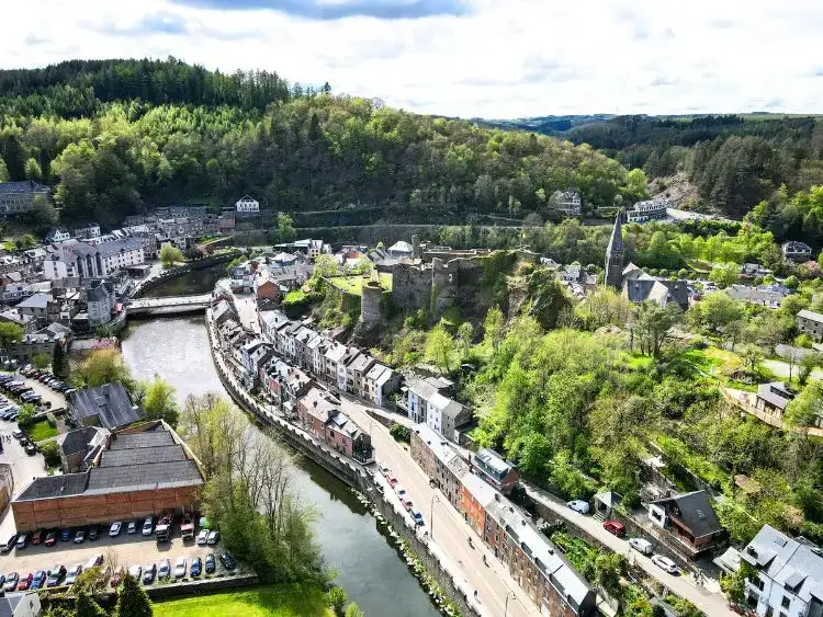 Vue panoramique de La Roche-en-Ardenne et son château