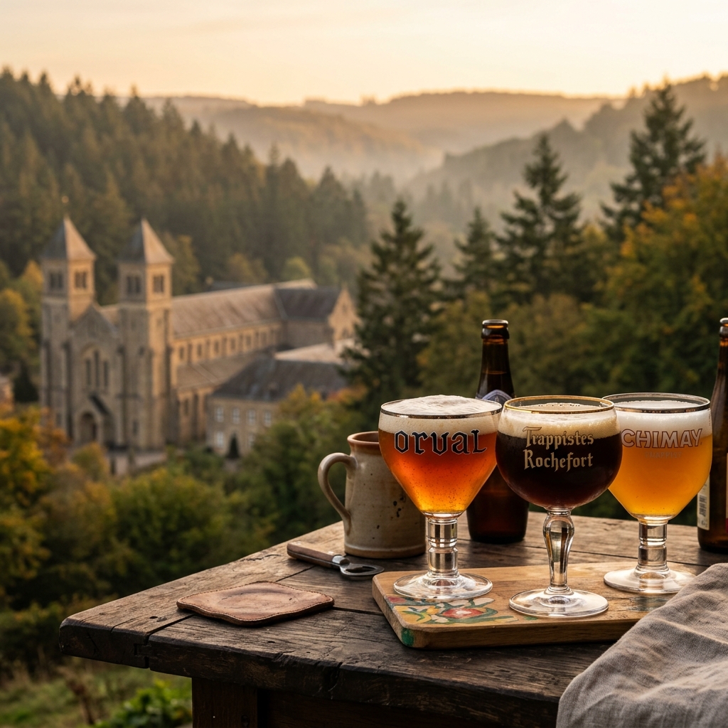 Dégustation de bières trappistes d'Ardenne — Orval, Rochefort, Chimay